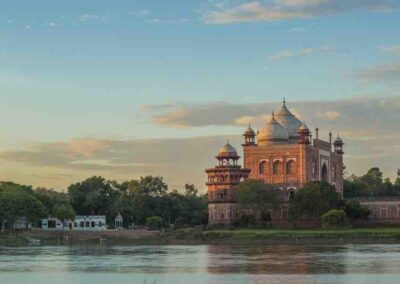 Red fort complex at Taj Mahal in Agra, Uttar Pradesh, India